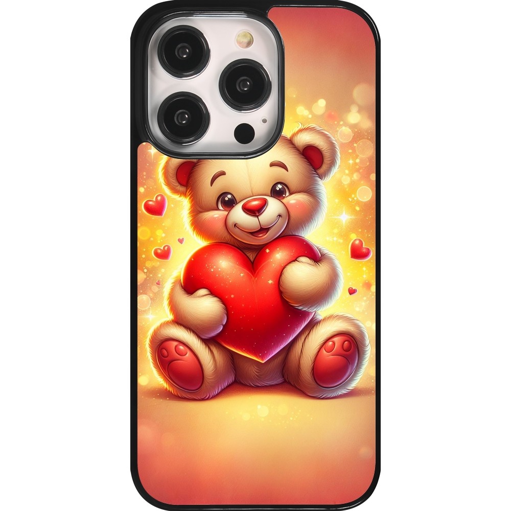 Coque iPhone 14 Pro - Valentine 2024 Teddy love