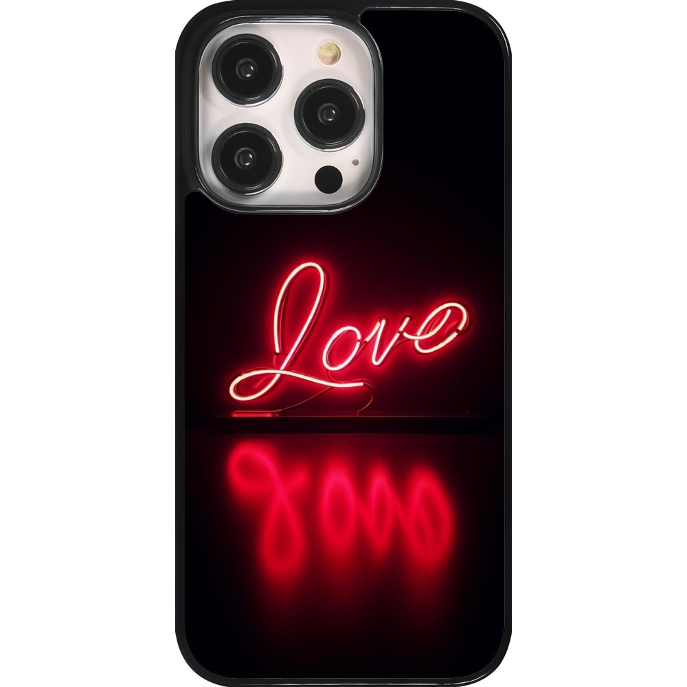 Coque iPhone 14 Pro - Valentine 2025 Neon Love