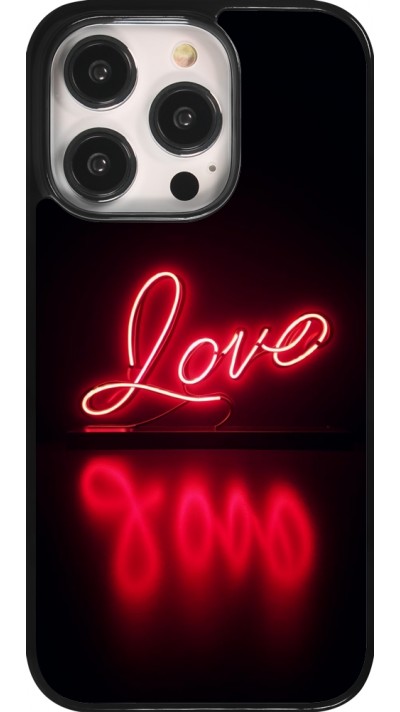 iPhone 14 Pro Case Hülle - Valentine 2025 Neon Liebe