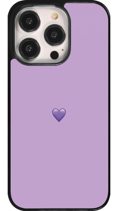 Coque iPhone 14 Pro - Valentine 2023 purpule single heart