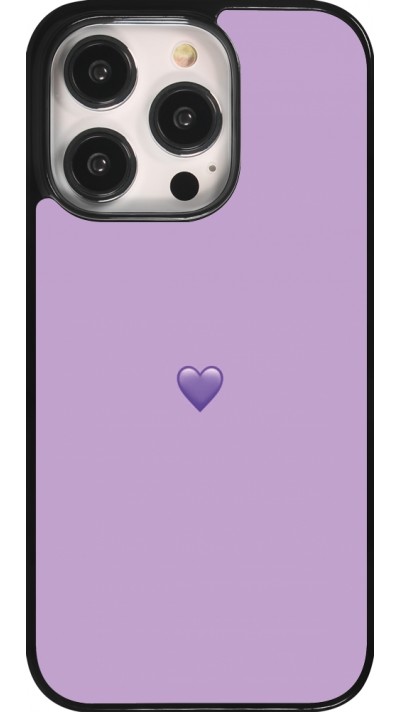 iPhone 14 Pro Case Hülle - Valentine 2023 purpule single heart