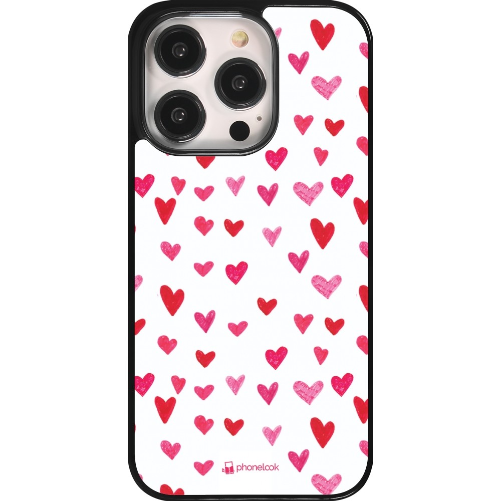 Coque iPhone 14 Pro - Valentine 2022 Many pink hearts