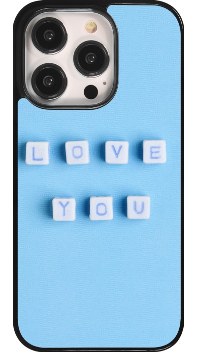 Coque iPhone 14 Pro - Valentine 2023 blue love you