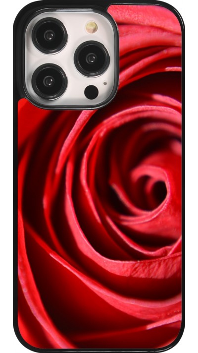 Coque iPhone 14 Pro - Valentine 2023 close up rose
