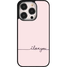 Coque iPhone 14 Pro - Valentine 2023 i love you writing