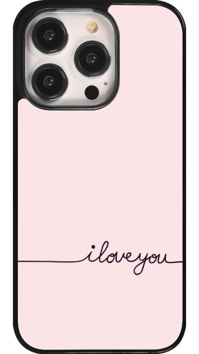 Coque iPhone 14 Pro - Valentine 2023 i love you writing