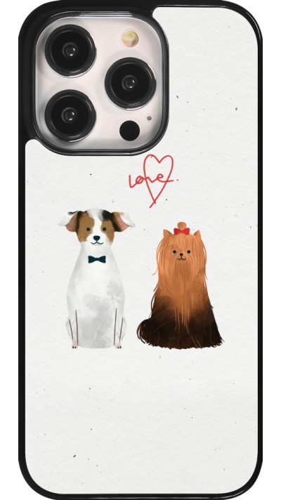 Coque iPhone 14 Pro - Valentine 2023 love dogs