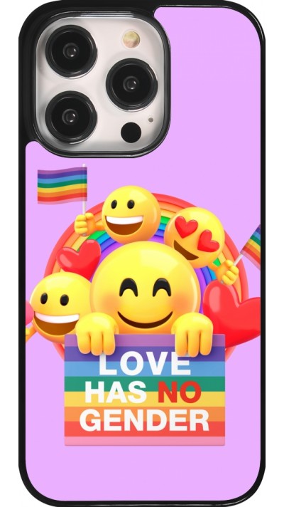 Coque iPhone 14 Pro - Valentine 2023 love has no gender
