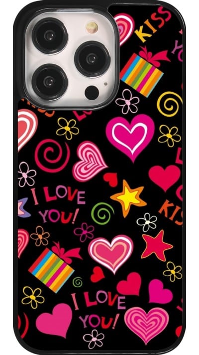 Coque iPhone 14 Pro - Valentine 2023 love symbols