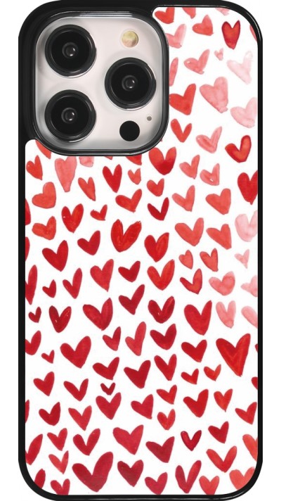 Coque iPhone 14 Pro - Valentine 2023 multiple red hearts