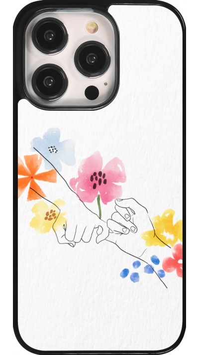 Coque iPhone 14 Pro - Valentine 2023 pinky promess flowers