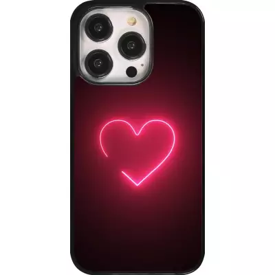 iPhone 14 Pro Case Hülle - Valentine 2023 single neon heart