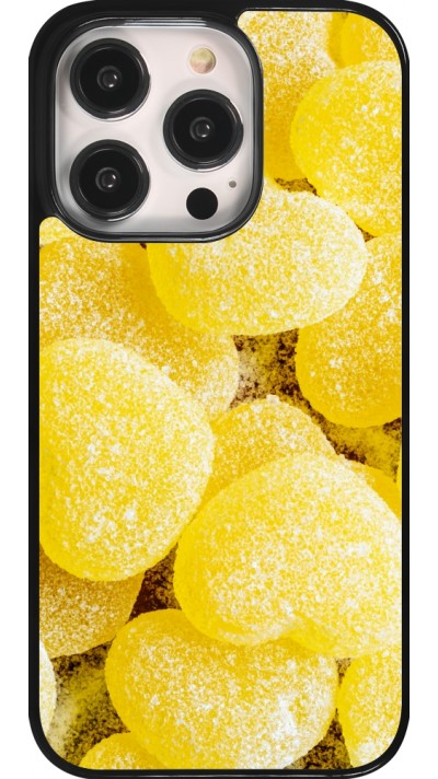 Coque iPhone 14 Pro - Valentine 2023 sweet yellow hearts