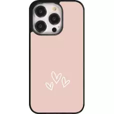 Coque iPhone 14 Pro - Valentine 2023 three minimalist hearts