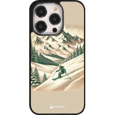 Coque iPhone 14 Pro - Vintage Ski Mountain