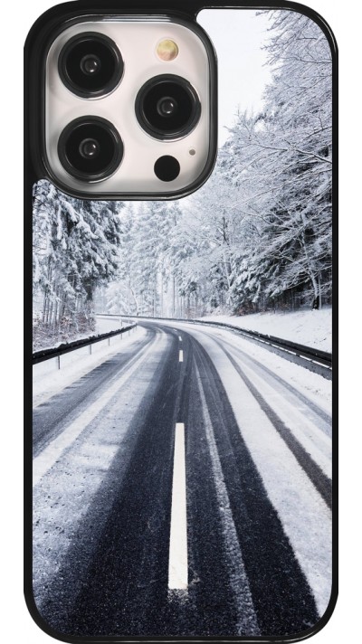 Coque iPhone 14 Pro - Winter 22 Snowy Road