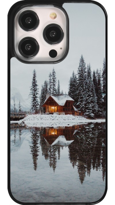 Coque iPhone 14 Pro - Winter 25 Winter house forest afternoon