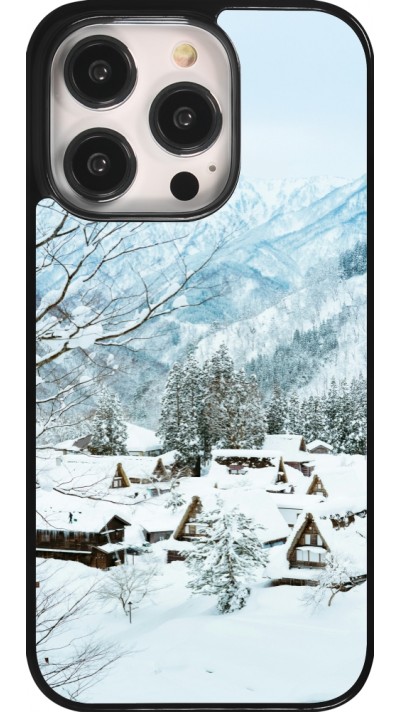 Coque iPhone 14 Pro - Winter 25 Winter snowy landscape