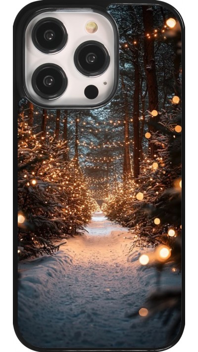 Coque iPhone 14 Pro - Winter 25 Winter snowy road