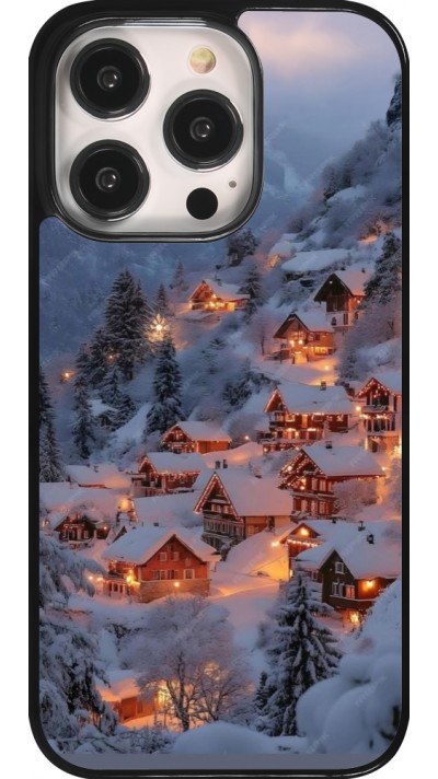 Coque iPhone 14 Pro - Winter 25 Winter snowy village
