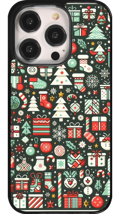iPhone 14 Pro Case Hülle - Weihnachten 2023 Flachmuster