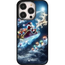 Coque iPhone 14 Pro - Noël 2023 Père Noël enchanté