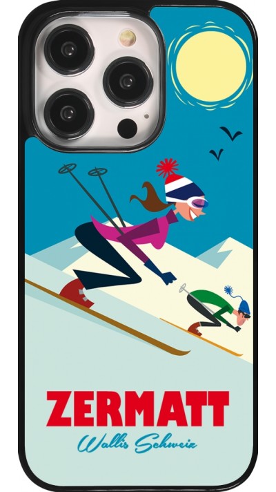 Coque iPhone 14 Pro - Zermatt Ski Downhill