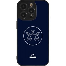 iPhone 14 Pro Case Hülle - Silikon schwarz Astrologie Waage