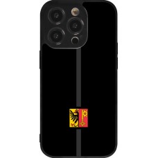 Coque iPhone 14 Pro - Silicone rigide noir Canton GE noir