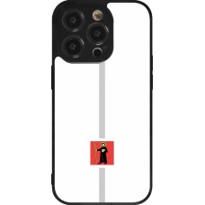 Coque iPhone 14 Pro - Silicone rigide noir Canton GL blanc