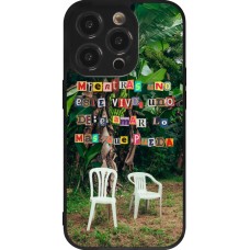 iPhone 14 Pro Case Hülle - Silikon schwarz Chairs DTMF