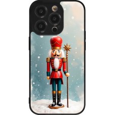 iPhone 14 Pro Case Hülle - Silikon schwarz Christmas 25 Nutcracker Snow
