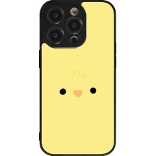Coque iPhone 14 Pro - Silicone rigide noir Easter 2026 Little chicken