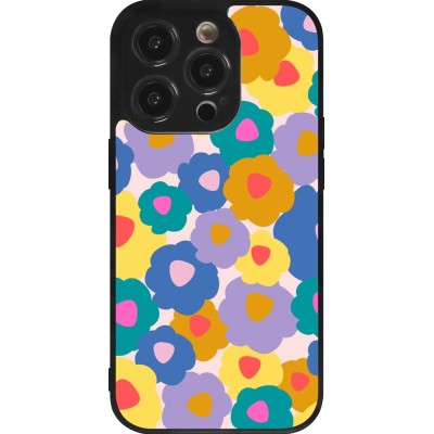 Coque iPhone 14 Pro - Silicone rigide noir Easter 2024 flower power