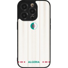 Coque iPhone 14 Pro - Silicone rigide noir Maillot de football Algérie 2026 personnalisable