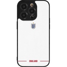 Coque iPhone 14 Pro - Silicone rigide noir Maillot de football Angleterre 2026 personnalisable