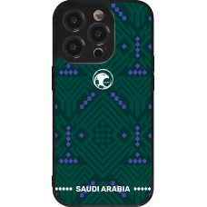 iPhone 14 Pro Case Hülle - Silikon schwarz Saudi Arabien 2026 personalisierbares Fussballtrikot