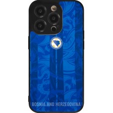 Coque iPhone 14 Pro - Silicone rigide noir Maillot de football Bosnie-Herzégovine 2026 personnalisable