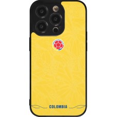 iPhone 14 Pro Case Hülle - Silikon schwarz Kolumbien 2026 personalisierbares Fussballtrikot