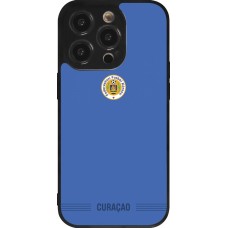 iPhone 14 Pro Case Hülle - Silikon schwarz Curaçao 2026 personalisierbares Fussballtrikot