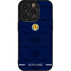 Coque iPhone 14 Pro - Silicone rigide noir Maillot de football Ecosse 2026 personnalisable