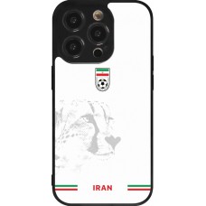 Coque iPhone 14 Pro - Silicone rigide noir Maillot de football Iran 2026 personnalisable