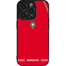 iPhone 14 Pro Case Hülle - Silikon schwarz Marokko 2026 personalisierbares Fussballtrikot