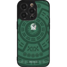 Coque iPhone 14 Pro - Silicone rigide noir Maillot de football Mexique 2026 personnalisable