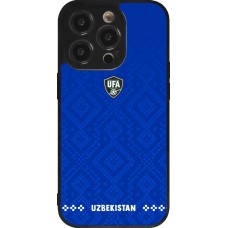 iPhone 14 Pro Case Hülle - Silikon schwarz Usbekistan 2026 personalisierbares Fussballtrikot