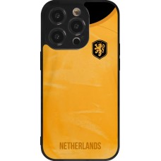 iPhone 14 Pro Case Hülle - Silikon schwarz Holland 2022 personalisierbares Fußballtrikot