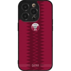 iPhone 14 Pro Case Hülle - Silikon schwarz Qatar 2026 personalisierbares Fussballtrikot