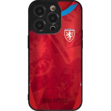 iPhone 14 Pro Case Hülle - Silikon schwarz Tschechische Republik personalisierbares Fussballtrikot