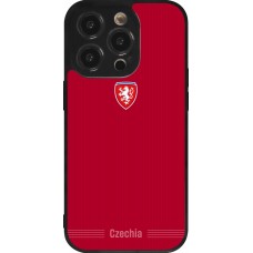 iPhone 14 Pro Case Hülle - Silikon schwarz Tschechische Republik 2026 personalisierbares Fussballtrikot