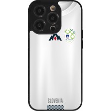 iPhone 14 Pro Case Hülle - Silikon schwarz Fussballtrikot Slowenien